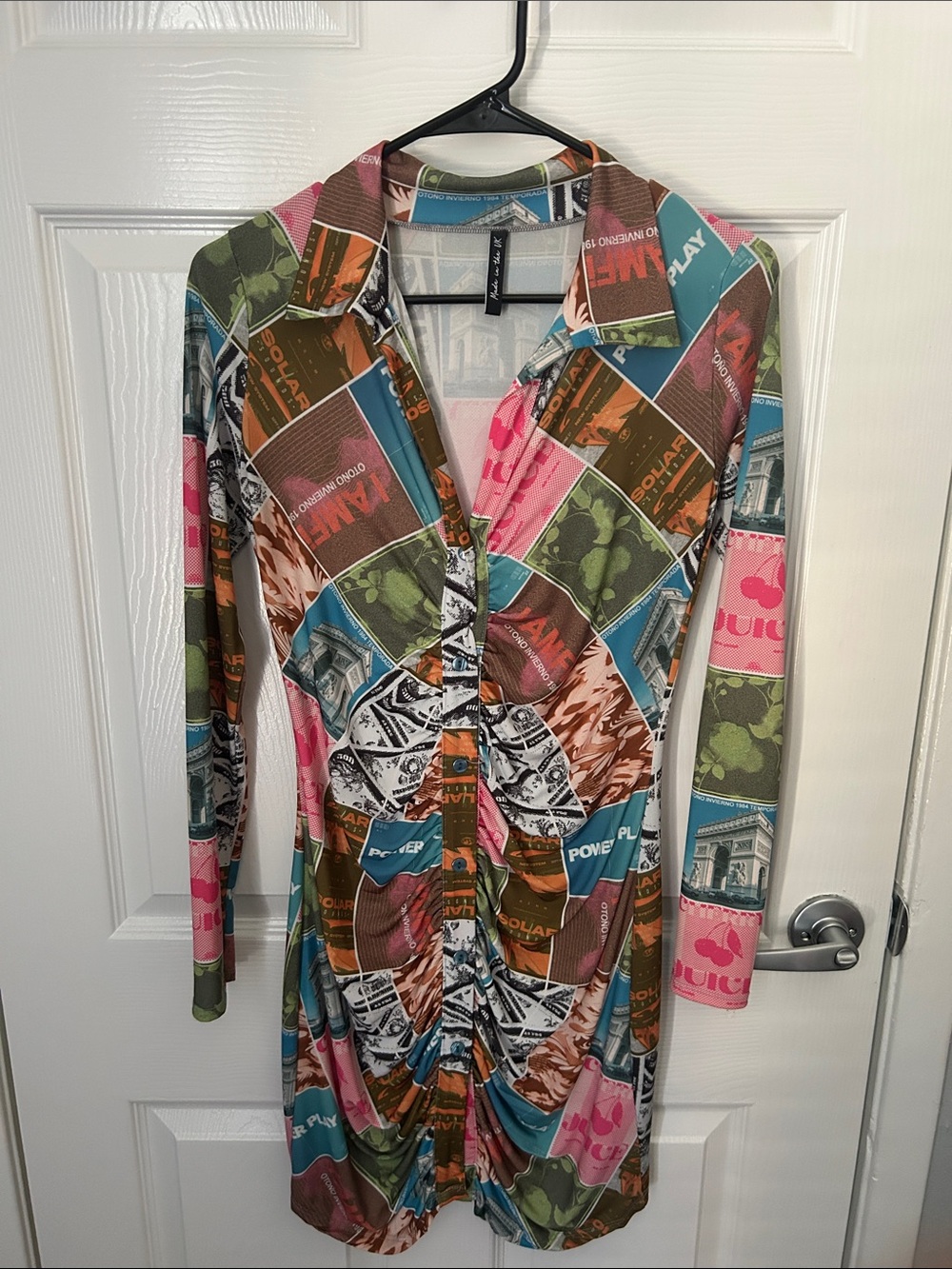 Juicy Couture Multicolor Graphic Print Mini Dress